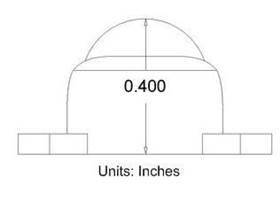 3/8" metal caster side dimensions